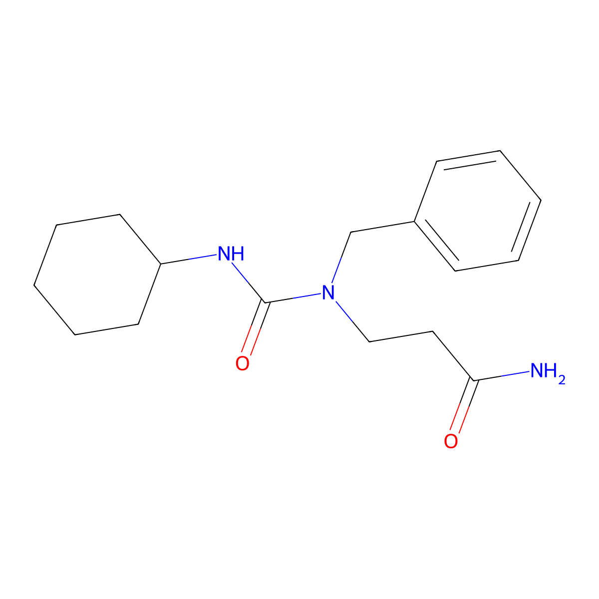 3-{Benzyl[(cyclohexylamino)carbonyl]amino}propanamide molecular structure, CAS 1071336-09-8