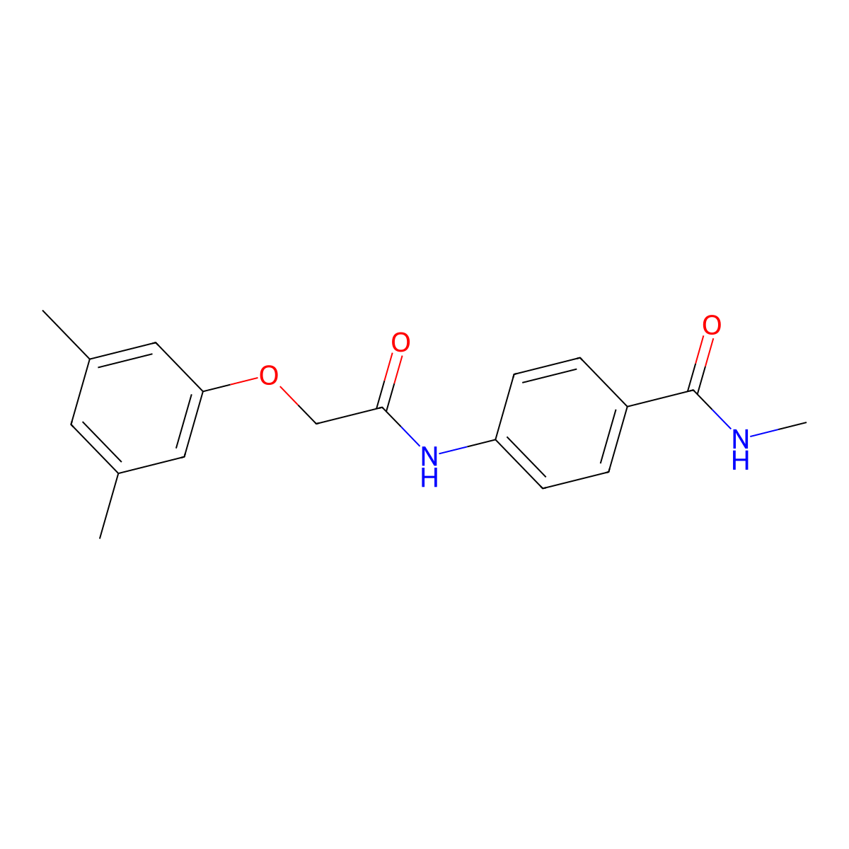 4-{[(3,5-dimethylphenoxy)acetyl]amino}-N-methylbenzamide molecular structure, CAS 1071338-62-9