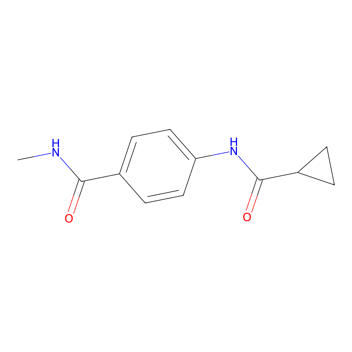 4-[(cyclopropylcarbonyl)amino]-N-methylbenzamide molecular structure, CAS 1071339-07-5