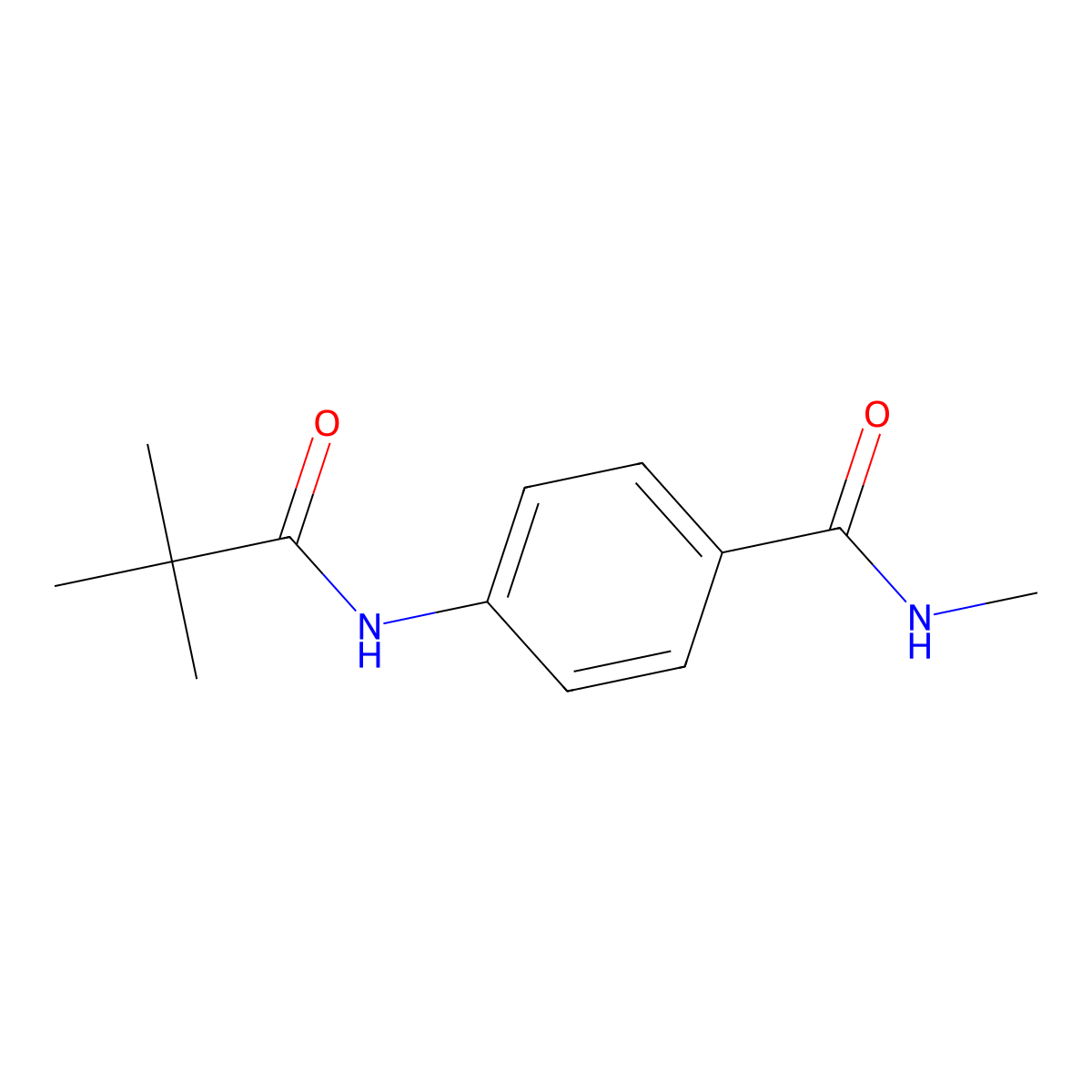 4-[(2,2-dimethylpropanoyl)amino]-N-methylbenzamide molecular structure, CAS 1071339-42-8