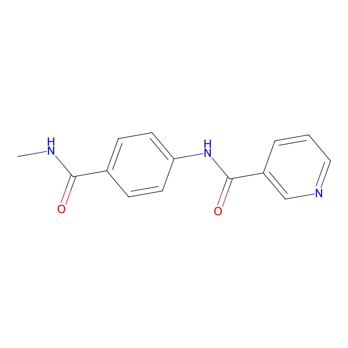 N-{4-[(methylamino)carbonyl]phenyl}nicotinamide molecular structure, CAS 1071339-70-2