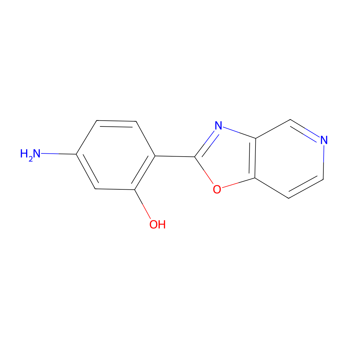 5-Amino-2-oxazolo[4,5-c]pyridin-2-yl-phenol molecular structure, CAS 1071340-36-7