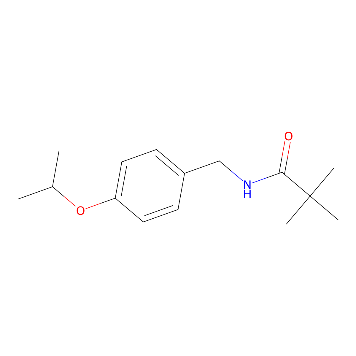 N-(4-isopropoxybenzyl)-2,2-dimethylpropanamide molecular structure, CAS 1071342-53-4