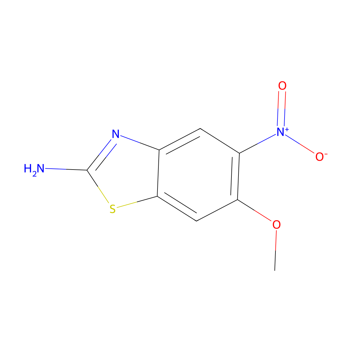 6-Methoxy-5-nitrobenzo[d]thiazol-2-amine molecular structure, CAS 1071346-87-6