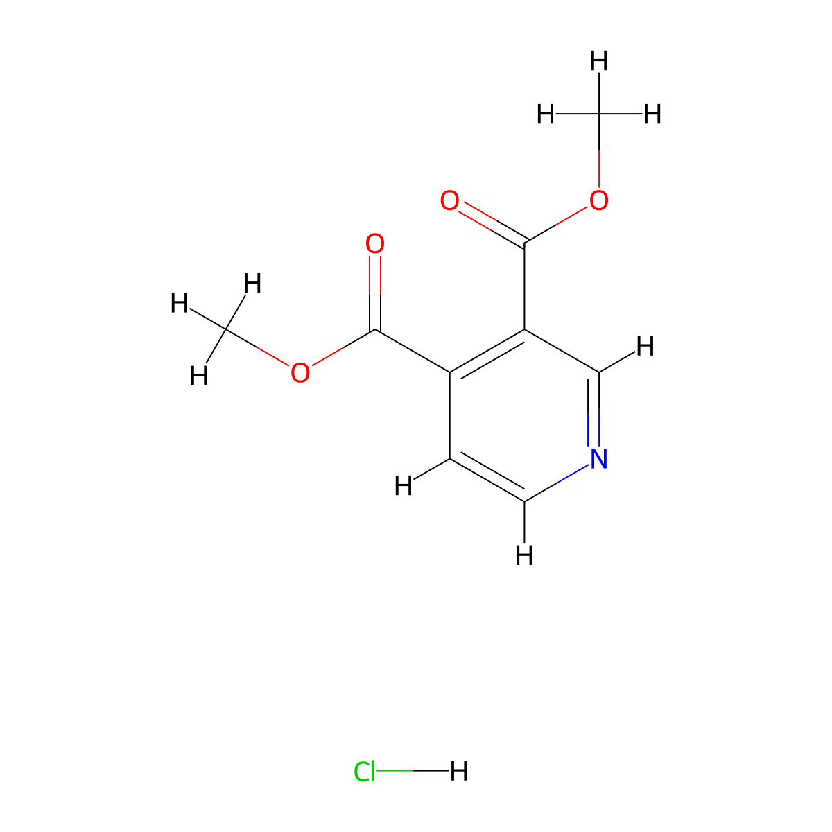 3,4-Dimethyl pyridine-3,4-dicarboxylate hydrochloride molecular structure, CAS 107135-03-5