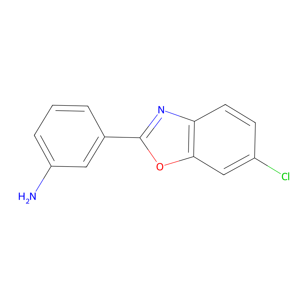 3-(6-Chloro-1,3-benzoxazol-2-yl)aniline molecular structure, CAS 1071350-94-1