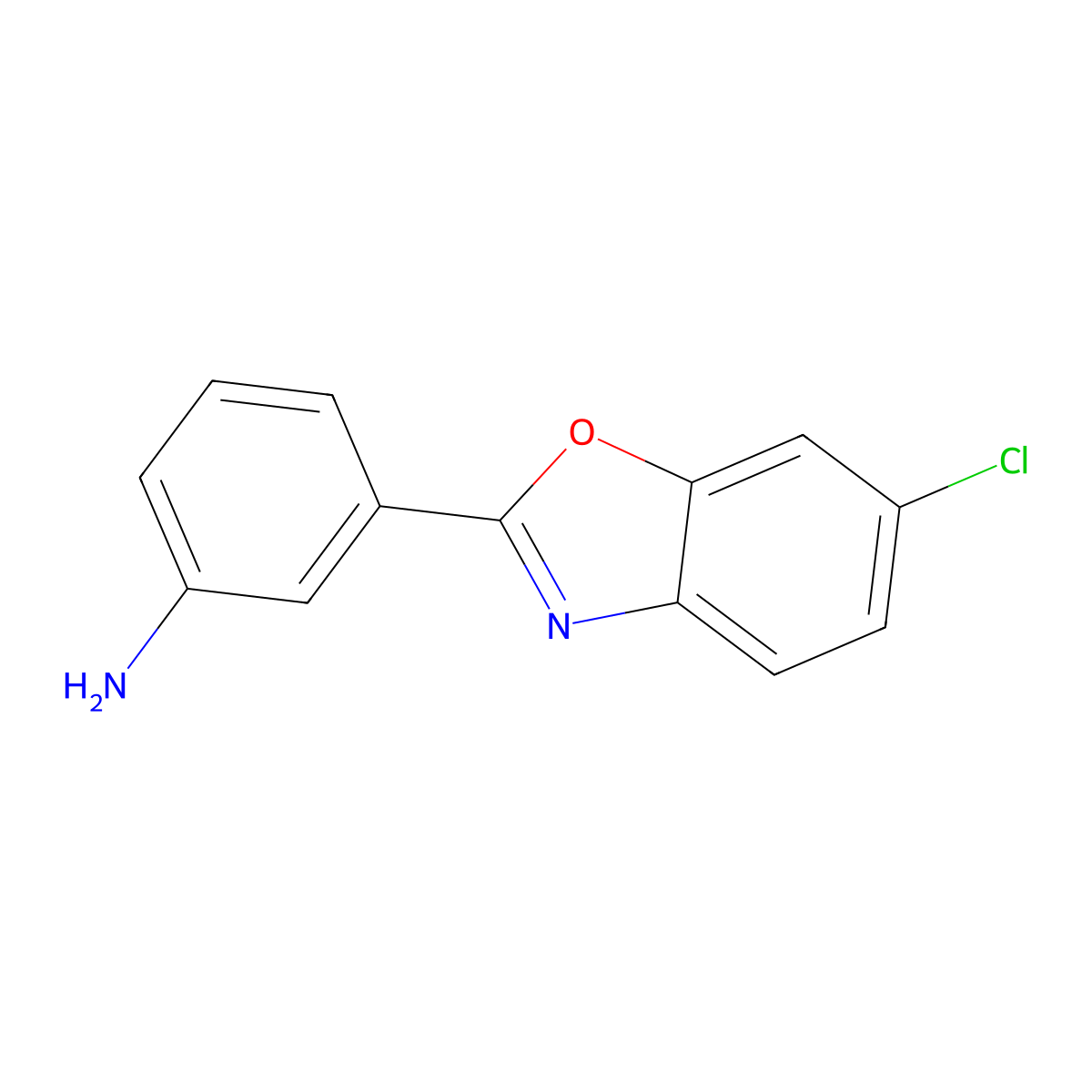 3-(6-Chloro-1,3-benzoxazol-2-yl)aniline molecular structure, CAS 1071350-94-1