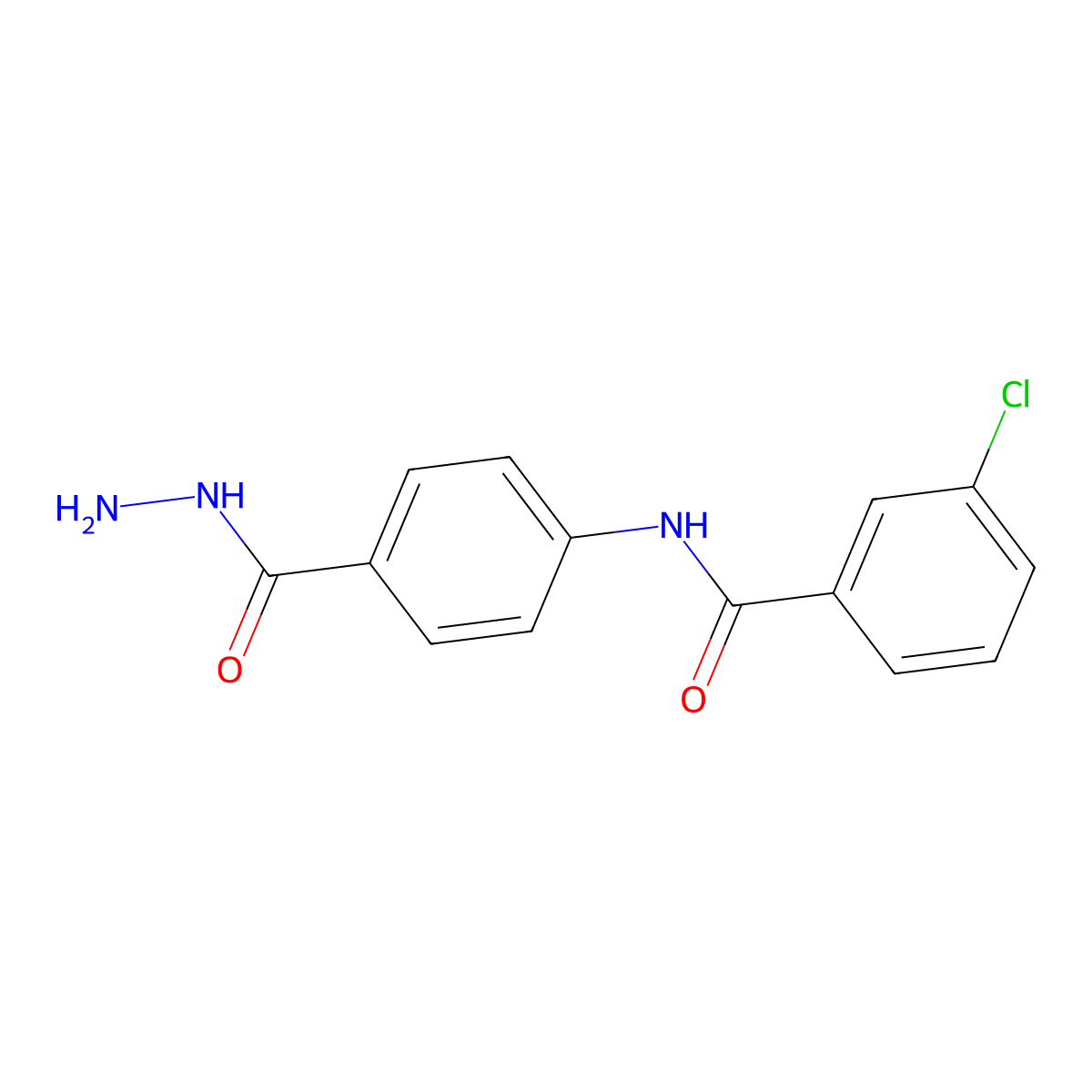 3-chloro-N-[4-(hydrazinocarbonyl)phenyl]benzamide molecular structure, CAS 1071351-01-3