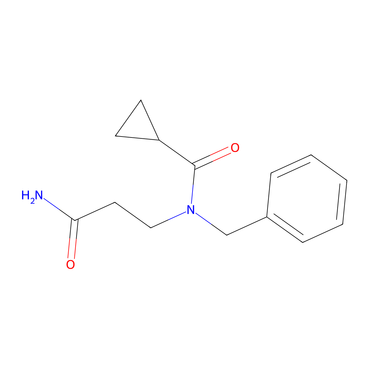 N-(3-amino-3-oxopropyl)-N-benzylcyclopropanecarboxamide molecular structure, CAS 1071354-84-1