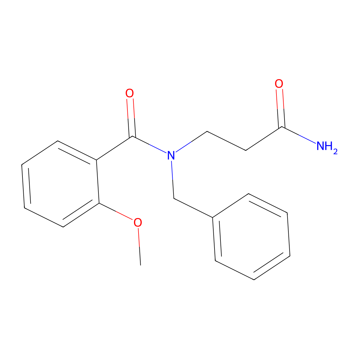 N-(3-amino-3-oxopropyl)-N-benzyl-2-methoxybenzamide molecular structure, CAS 1071355-22-0