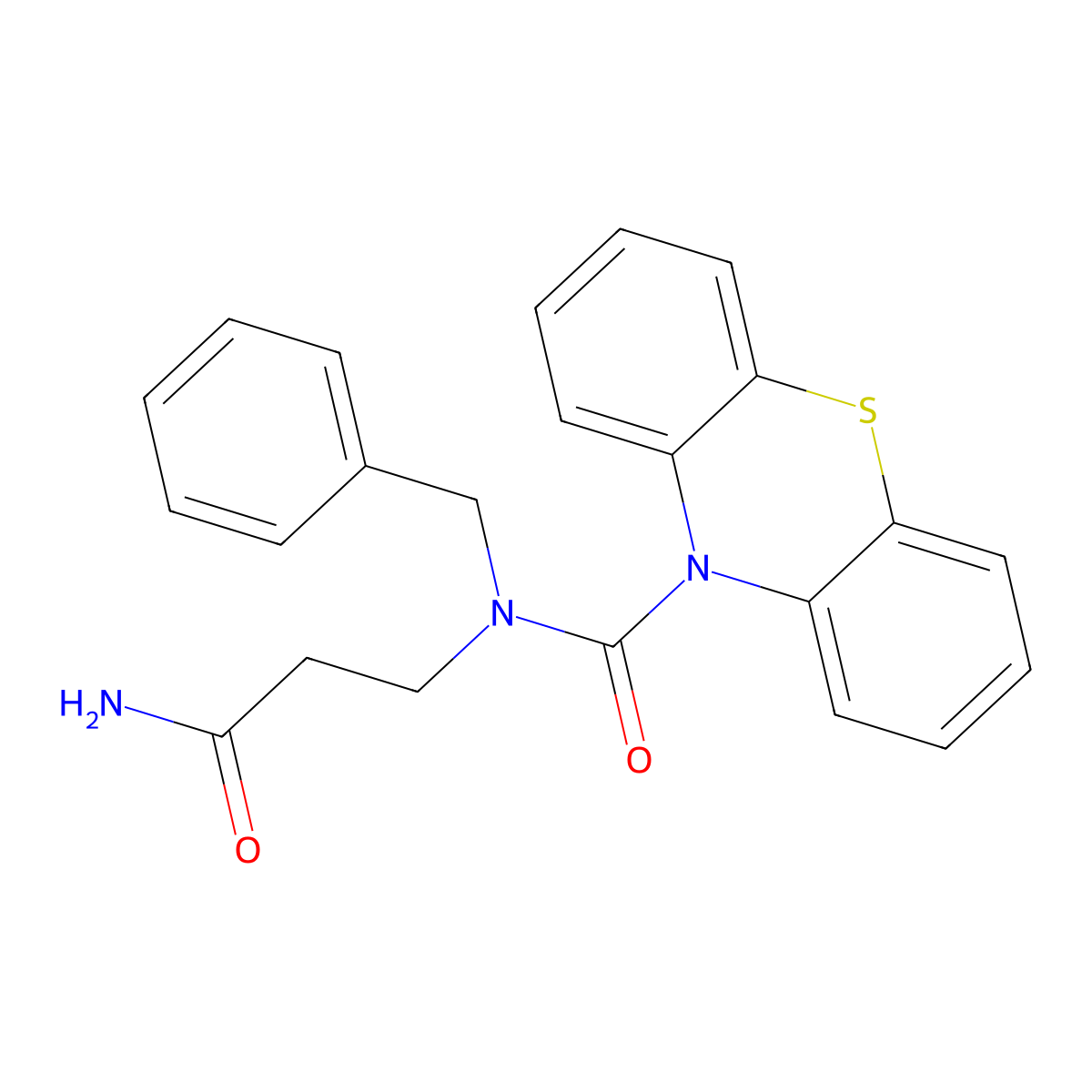 N-(3-amino-3-oxopropyl)-N-benzyl-10H-phenothiazine-10-carboxamide molecular structure, CAS 1071355-29-7