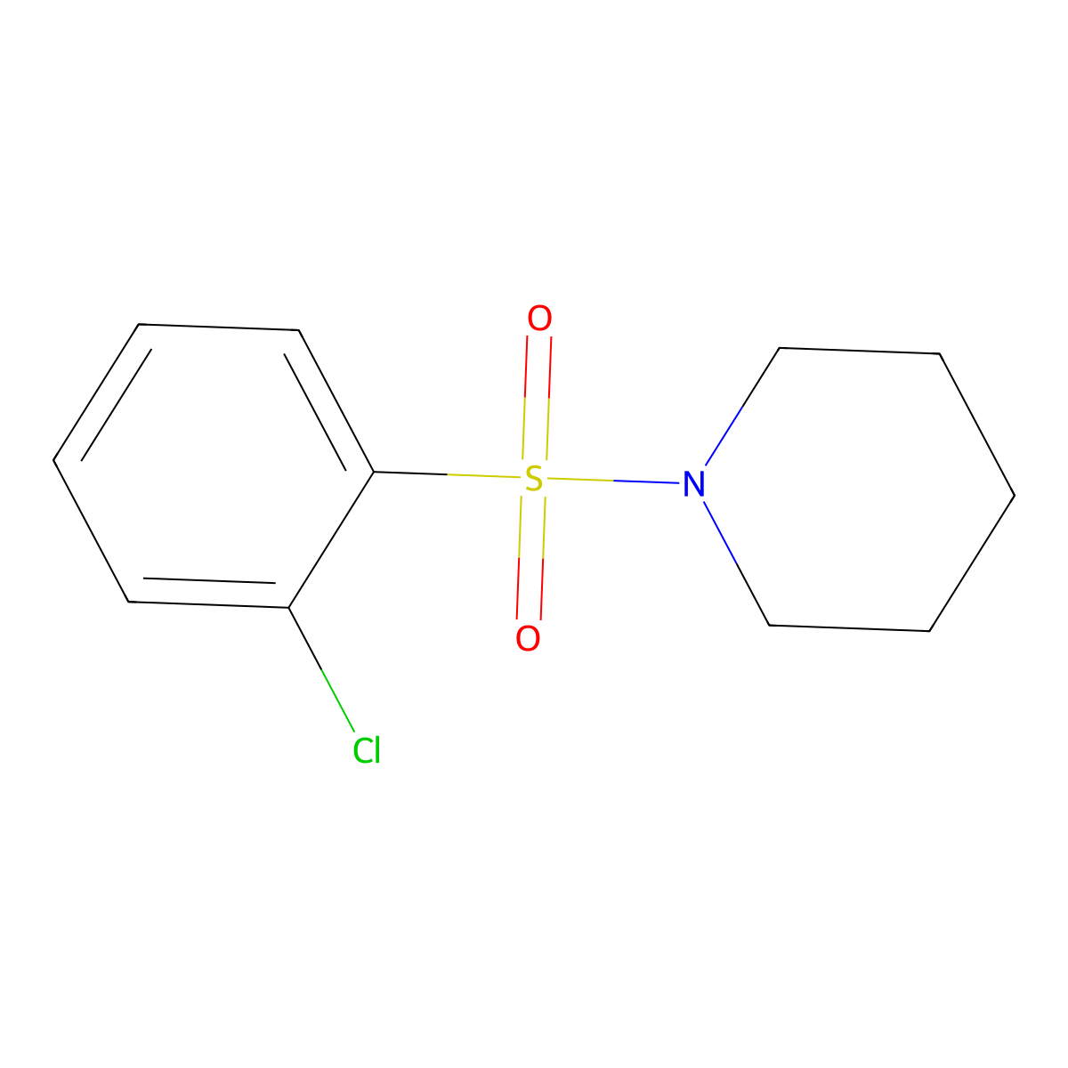 1-(2-Chlorobenzenesulfonyl)piperidine molecular structure, CAS 1071355-46-8