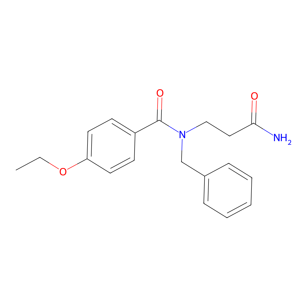 N-(3-amino-3-oxopropyl)-N-benzyl-4-ethoxybenzamide molecular structure, CAS 1071355-55-9