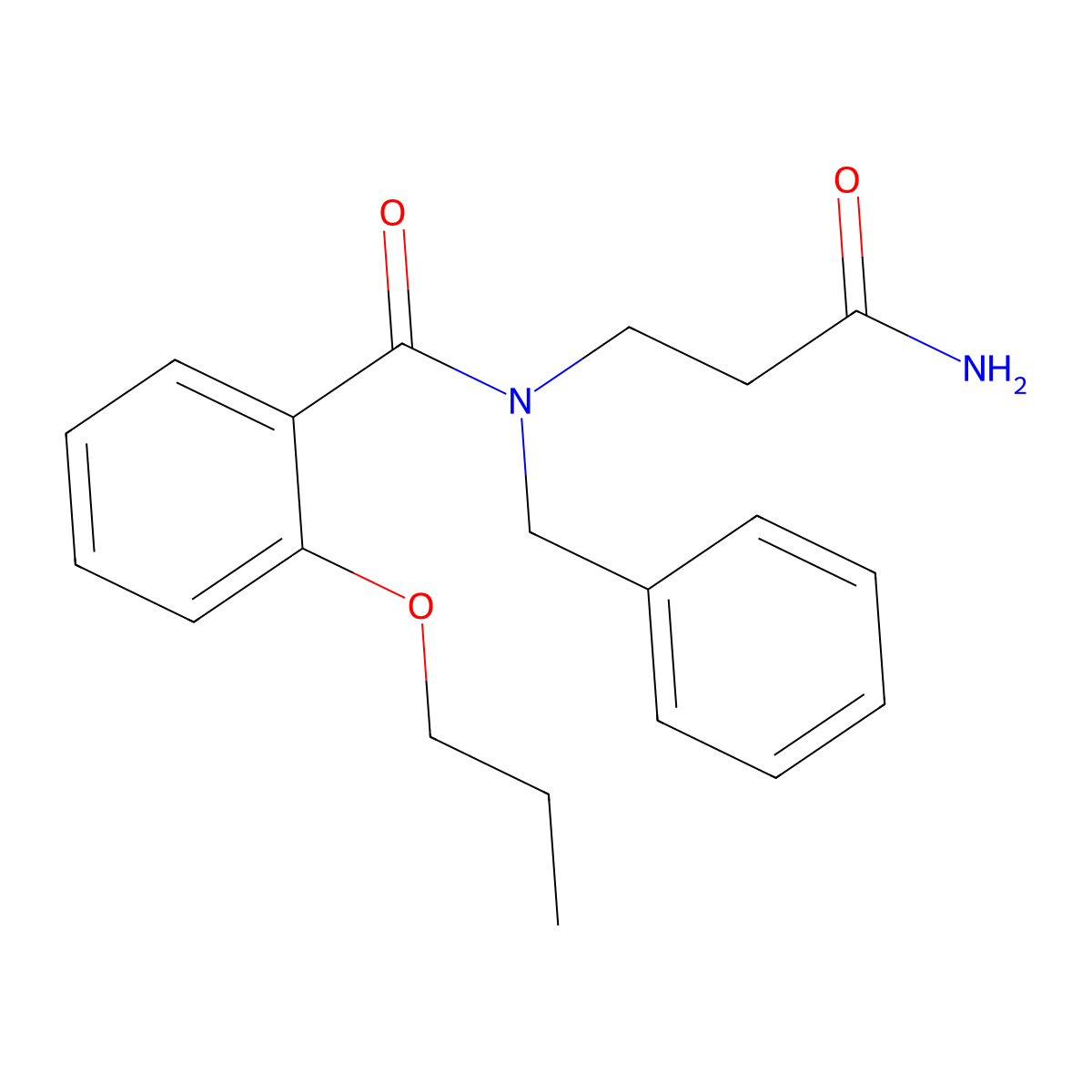 N-(3-amino-3-oxopropyl)-N-benzyl-2-propoxybenzamide molecular structure, CAS 1071356-05-2
