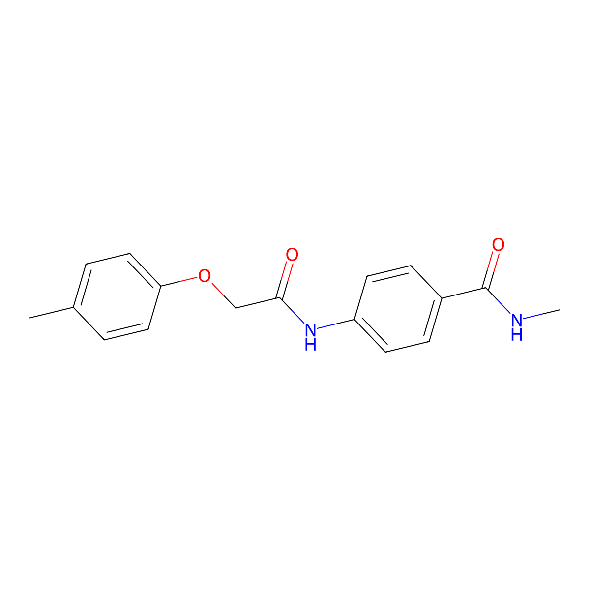 N-methyl-4-{[(4-methylphenoxy)acetyl]amino}benzamide molecular structure, CAS 1071358-09-2