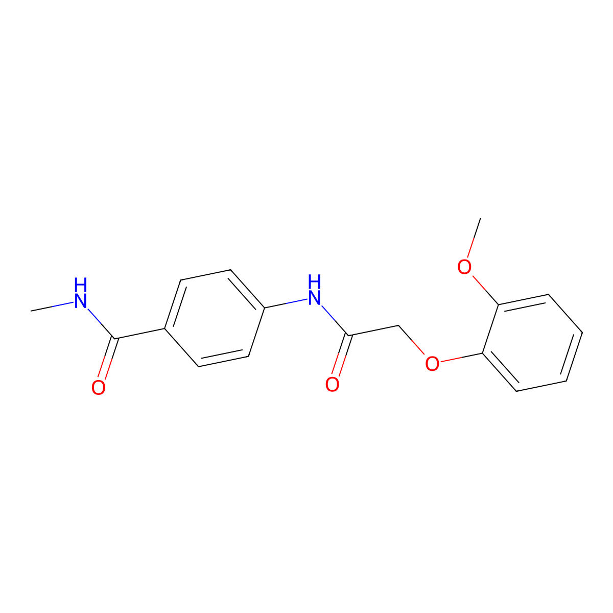 4-{[(2-methoxyphenoxy)acetyl]amino}-N-methylbenzamide molecular structure, CAS 1071358-23-0