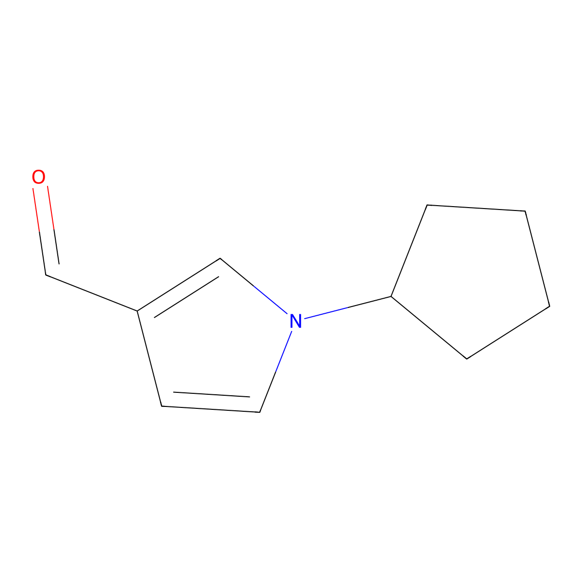 1-Cyclopentyl-1H-pyrrole-3-carbaldehyde molecular structure, CAS 1071359-81-3