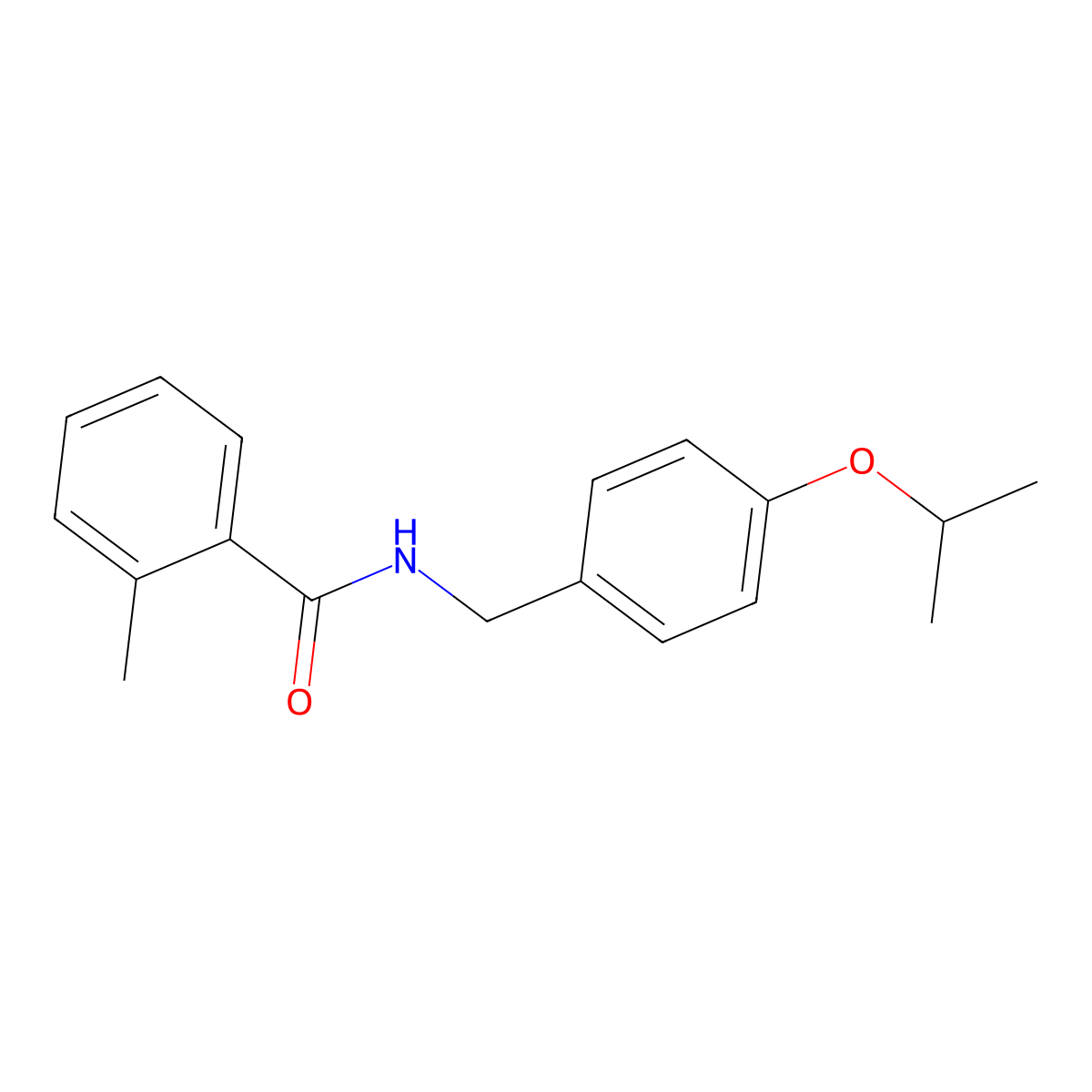 N-(4-isopropoxybenzyl)-2-methylbenzamide molecular structure, CAS 1071362-04-3