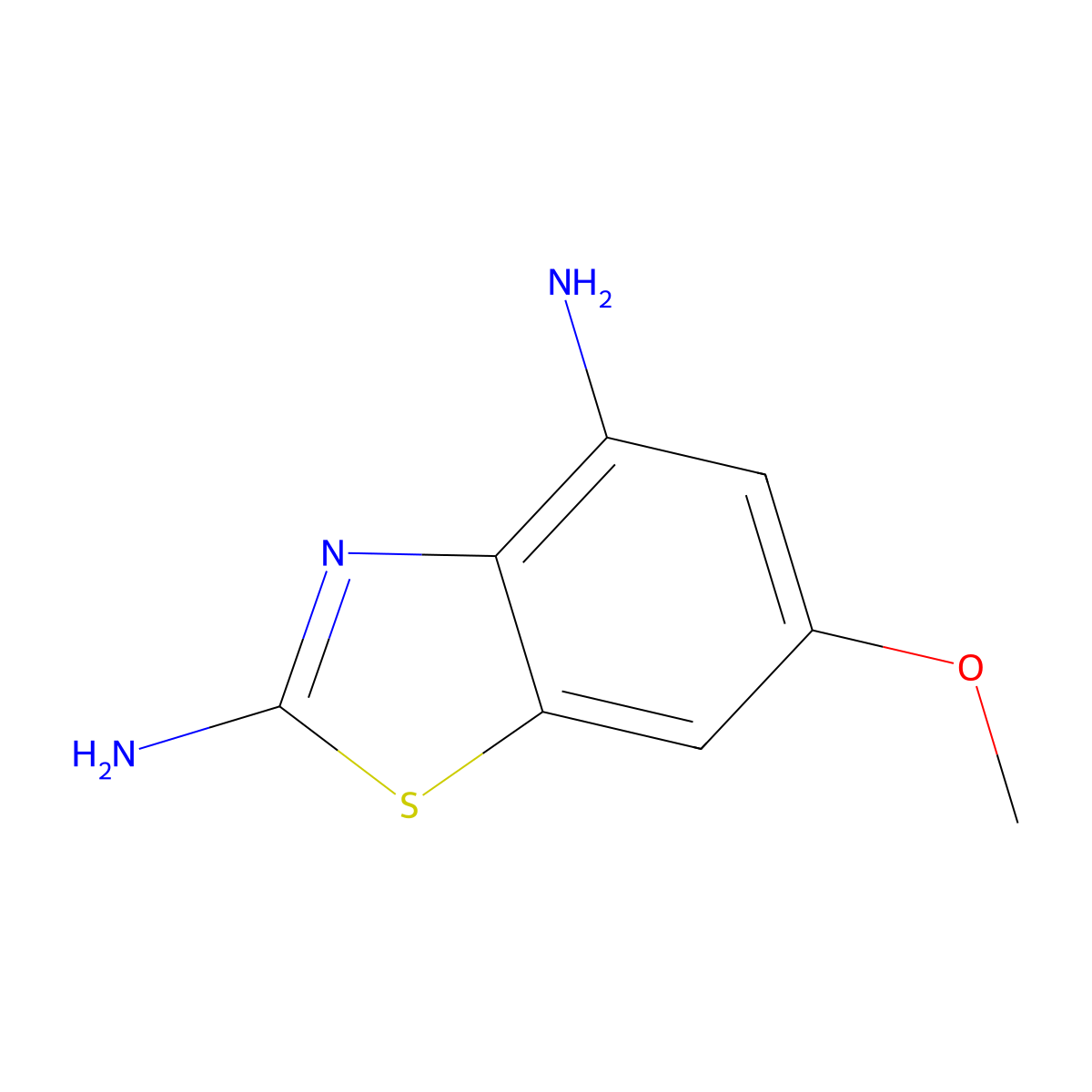 6-Methoxy-1,3-benzothiazole-2,4-diamine molecular structure, CAS 1071365-43-9