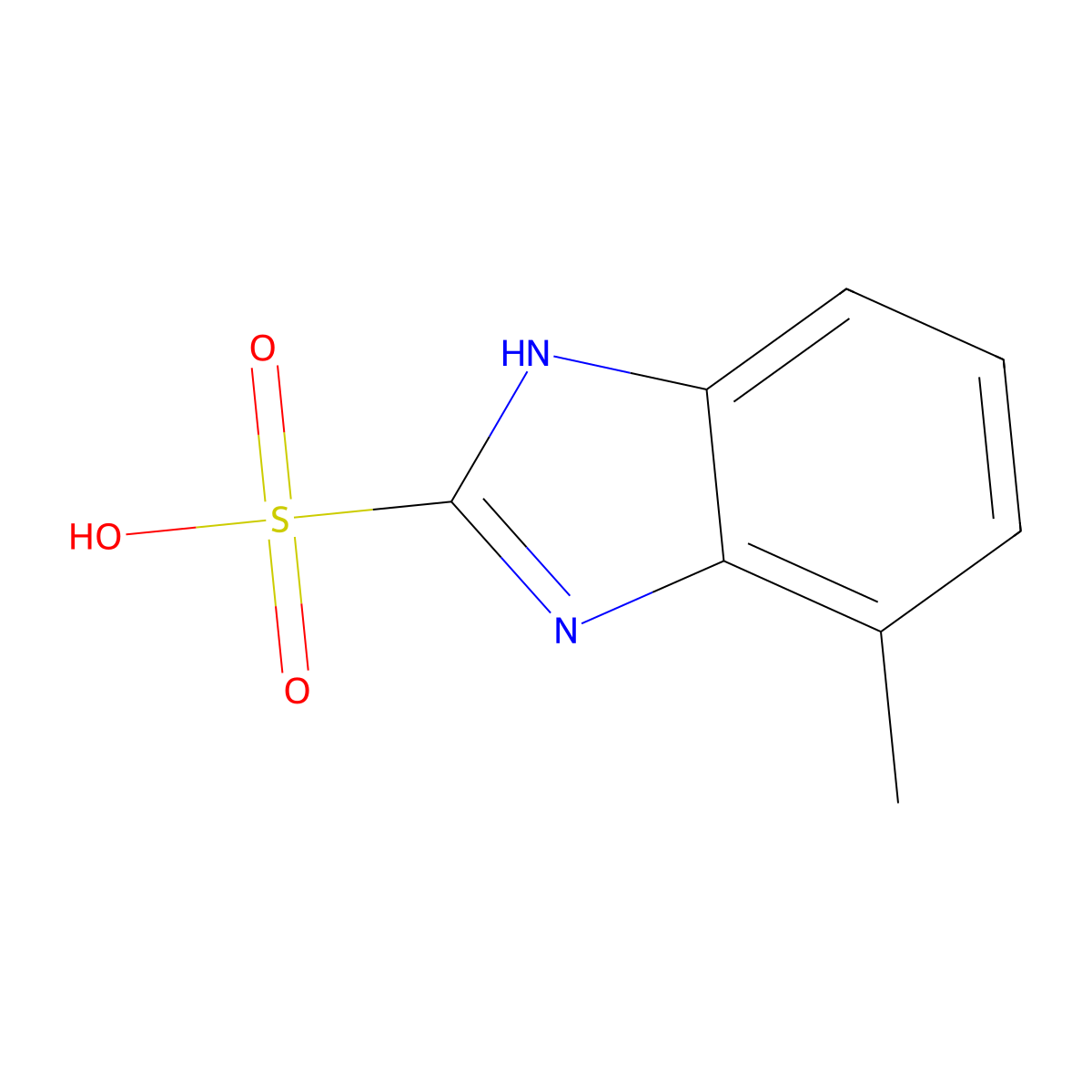 4-methyl-1H-benzimidazole-2-sulfonic acid molecular structure, CAS 1071368-98-3