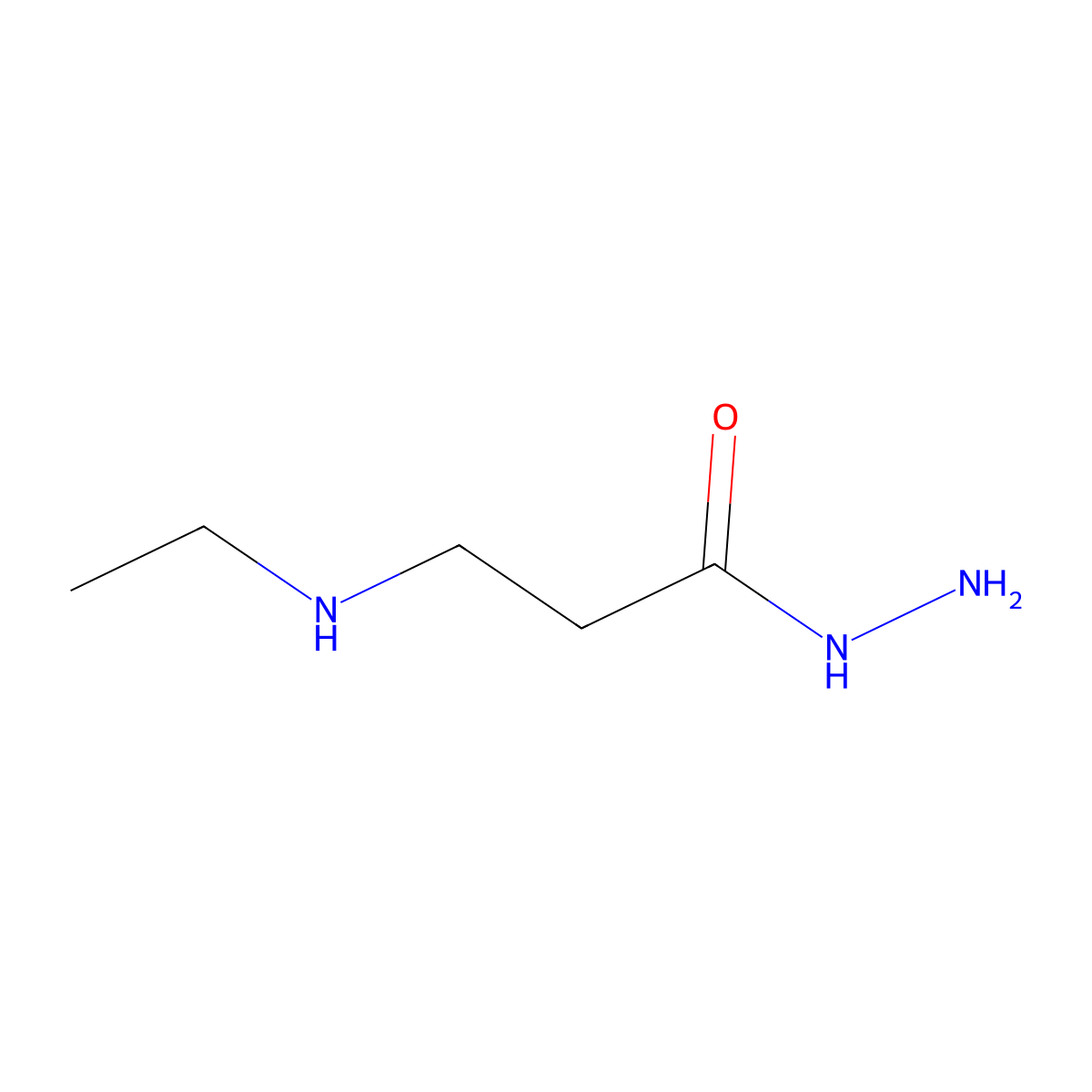3-(Ethylamino)propanohydrazide molecular structure, CAS 1071369-04-4