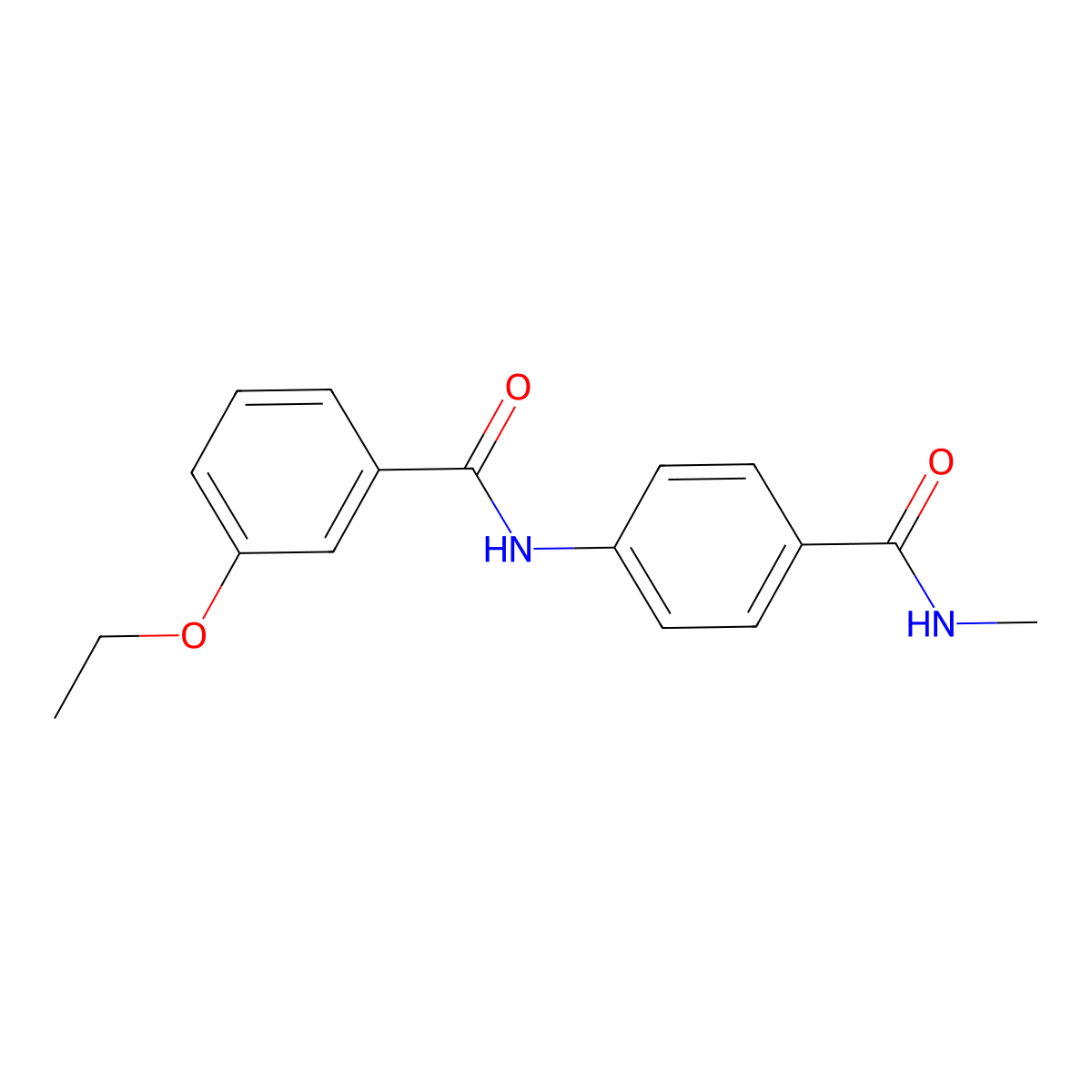 3-ethoxy-N-{4-[(methylamino)carbonyl]phenyl}benzamide molecular structure, CAS 1071372-77-4