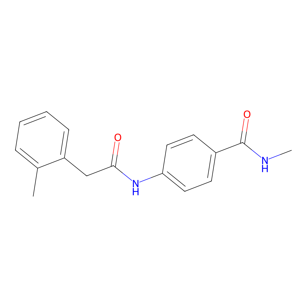 N-methyl-4-{[(2-methylphenyl)acetyl]amino}benzamide molecular structure, CAS 1071374-05-4
