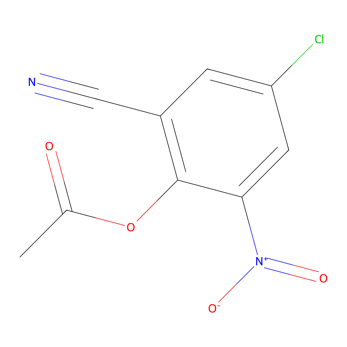 4-Chloro-2-cyano-6-nitrophenyl acetate molecular structure, CAS 1071379-58-2