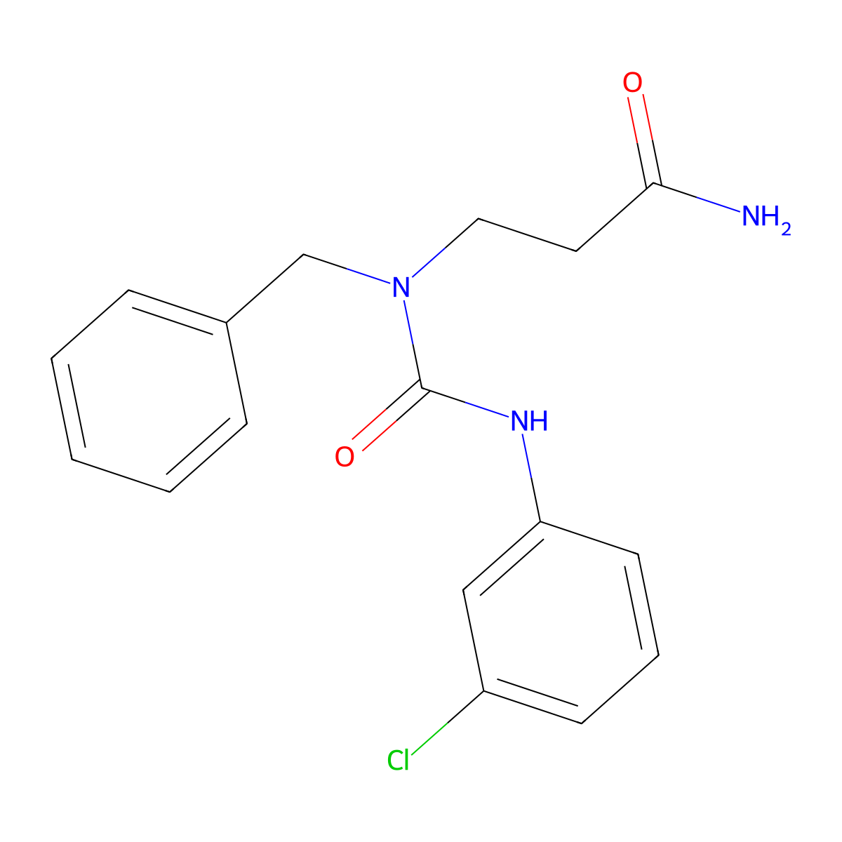 3-{Benzyl[(3-chloroanilino)carbonyl]amino}propanamide molecular structure, CAS 1071386-06-5