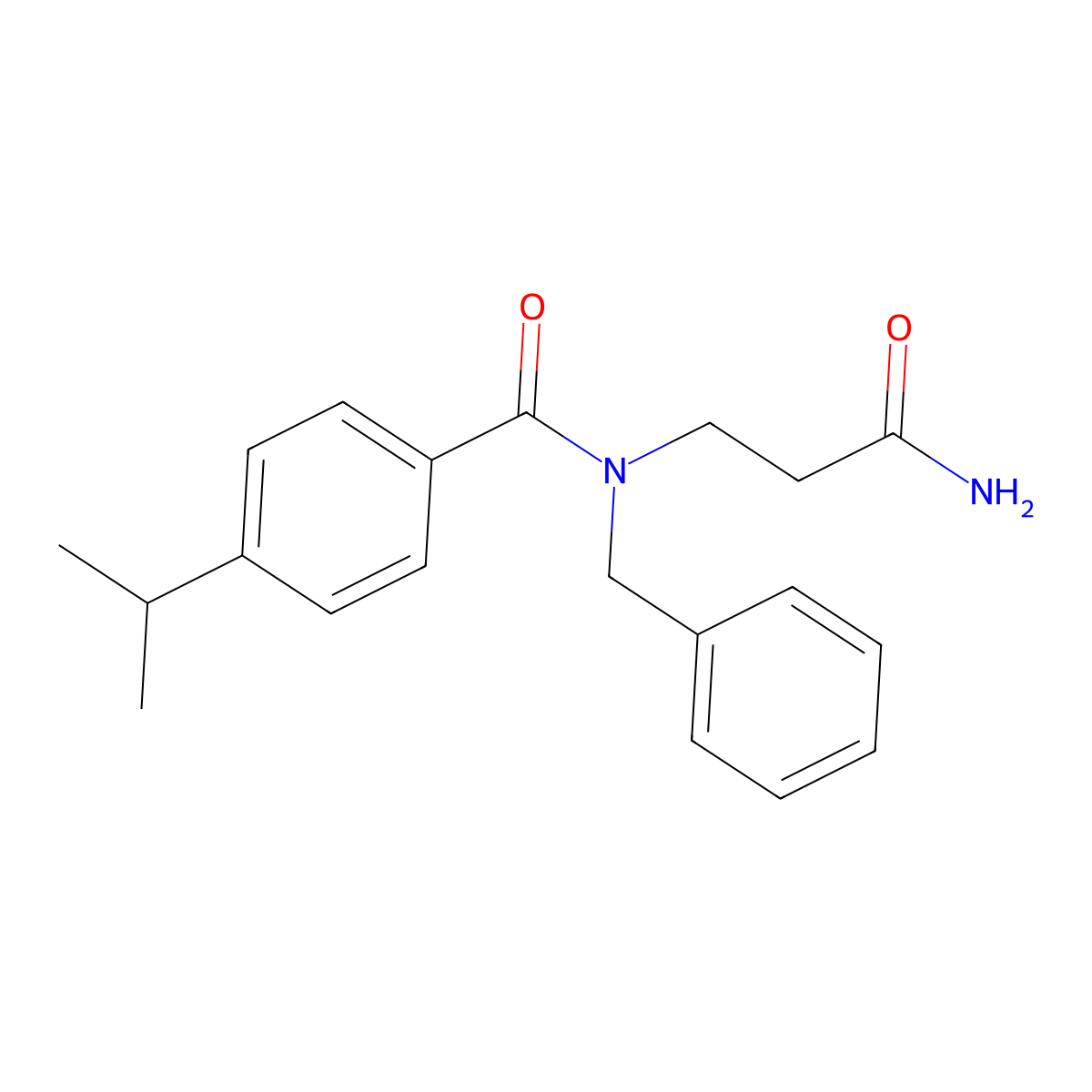 N-(3-amino-3-oxopropyl)-N-benzyl-4-(propan-2-yl)benzamide molecular structure, CAS 1071388-67-4