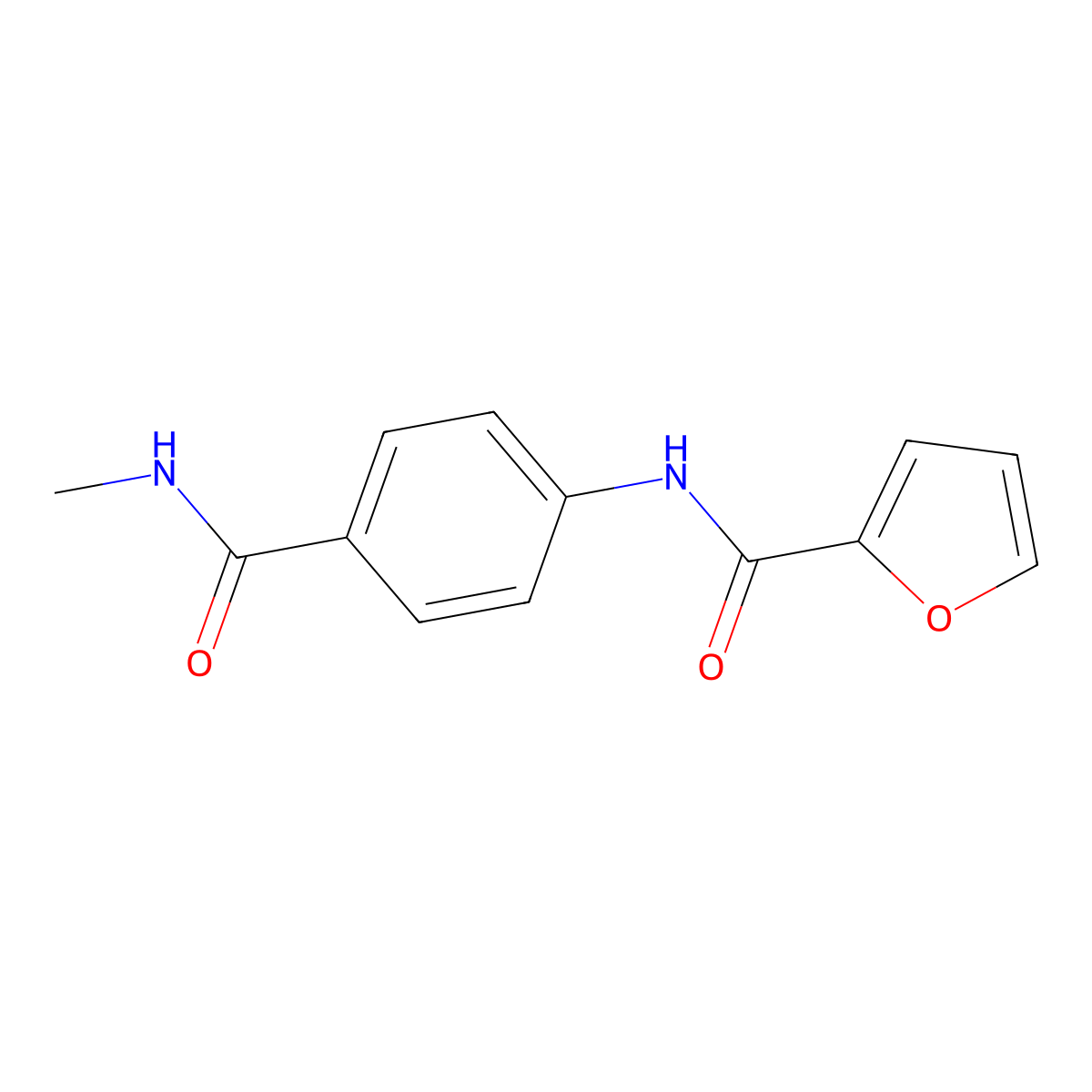 N-[4-(methylcarbamoyl)phenyl]furan-2-carboxamide molecular structure, CAS 1071389-31-5