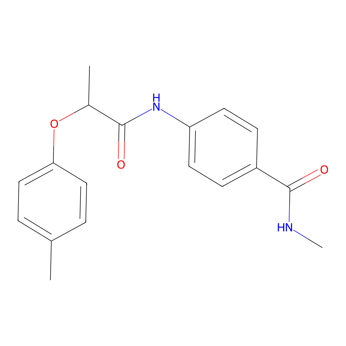 N-methyl-4-{[2-(4-methylphenoxy)propanoyl]amino}benzamide molecular structure, CAS 1071389-95-1