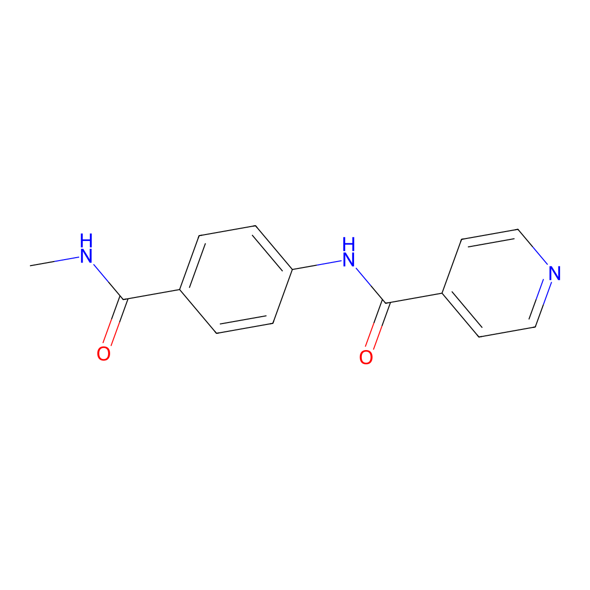 N-{4-[(methylamino)carbonyl]phenyl}isonicotinamide molecular structure, CAS 1071390-31-2