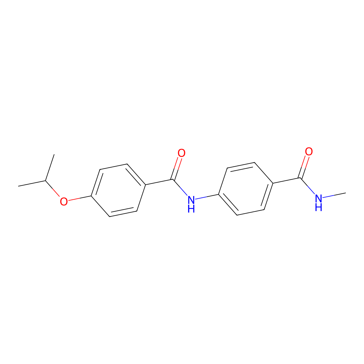 4-isopropoxy-N-{4-[(methylamino)carbonyl]phenyl}benzamide molecular structure, CAS 1071390-71-0