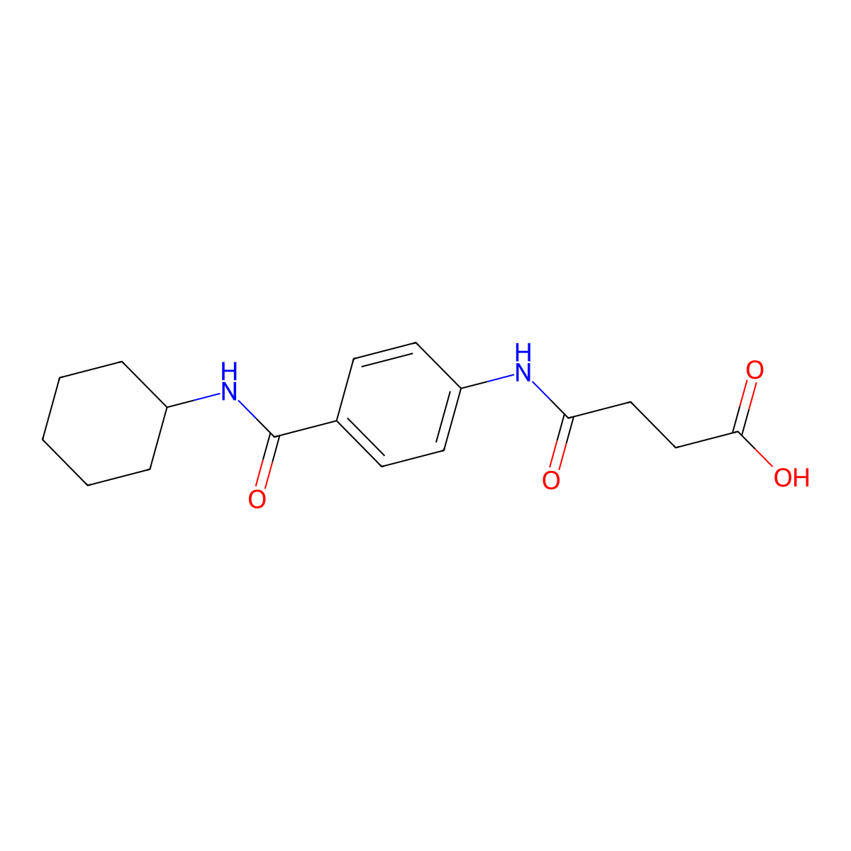 4-((4-(Cyclohexylcarbamoyl)phenyl)amino)-4-oxobutanoic acid molecular structure, CAS 1071393-60-6