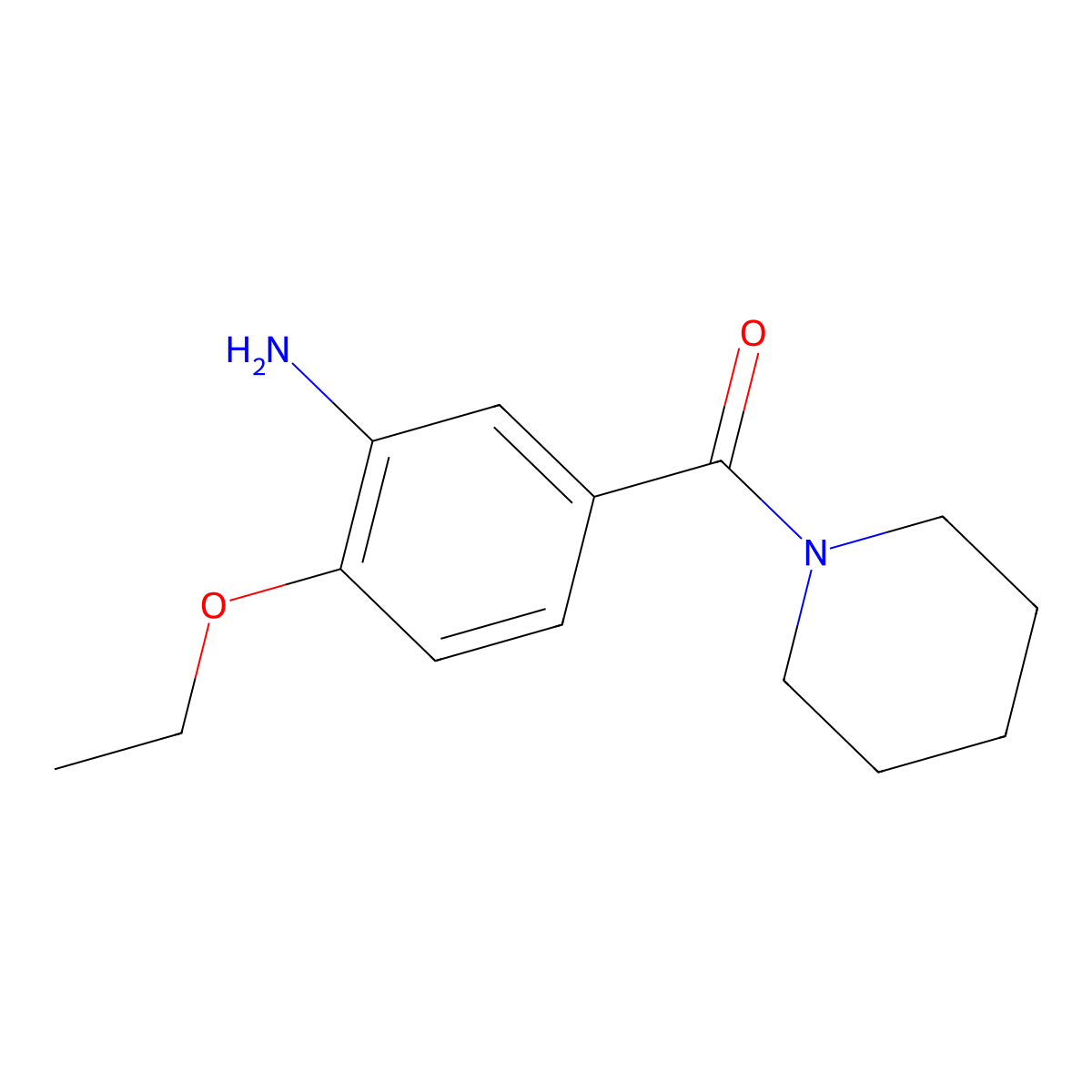 2-Ethoxy-5-(piperidine-1-carbonyl)aniline molecular structure, CAS 1071395-78-2