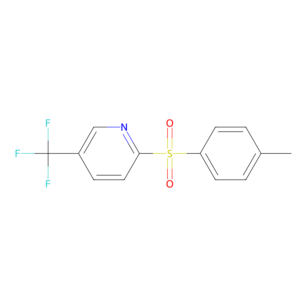 2-[(4-Methylphenyl)sulfonyl]-5-(trifluoromethyl)pyridine molecular structure, CAS 1071397-73-3