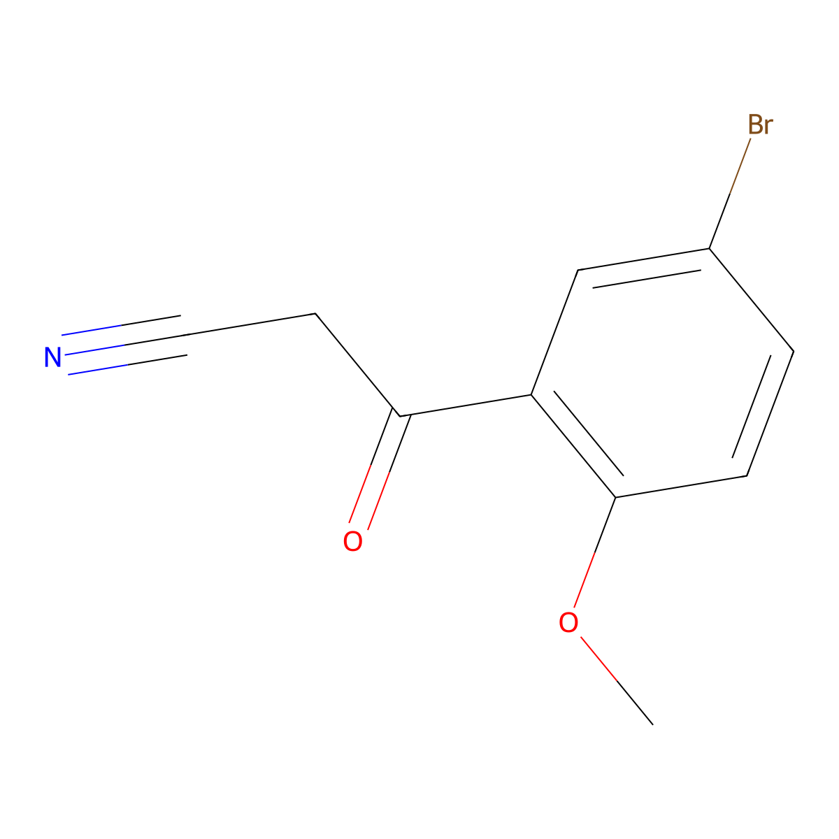 3-(5-Bromo-2-methoxyphenyl)-3-oxopropanenitrile molecular structure, CAS 1071398-50-9