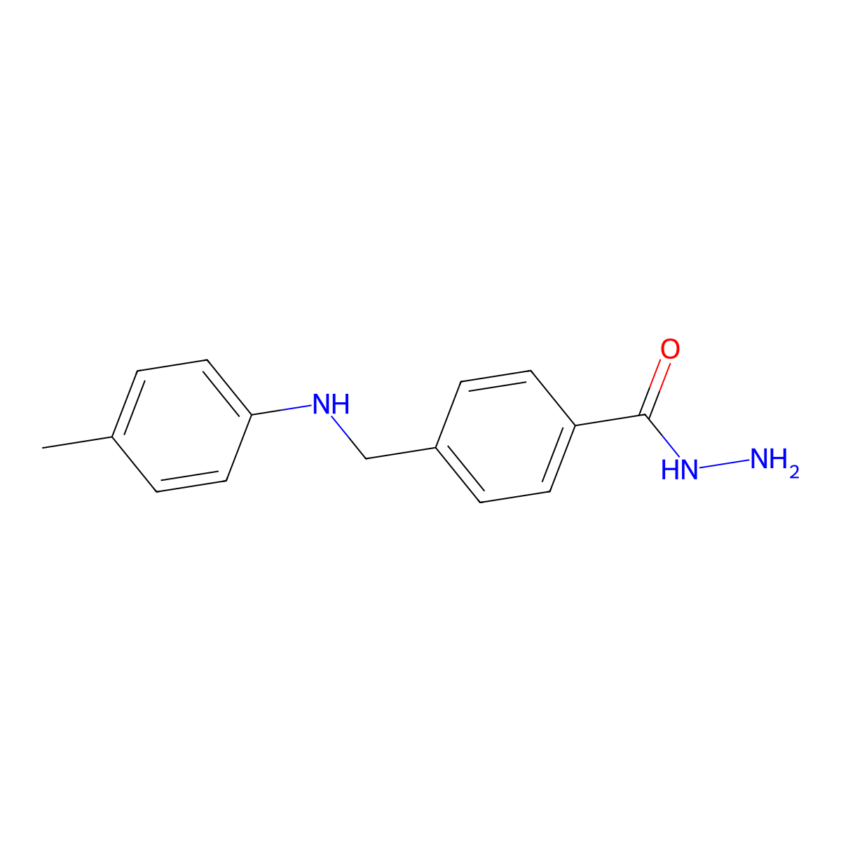 4-{[(4-Methylphenyl)amino]methyl}benzohydrazide molecular structure, CAS 1071400-83-3