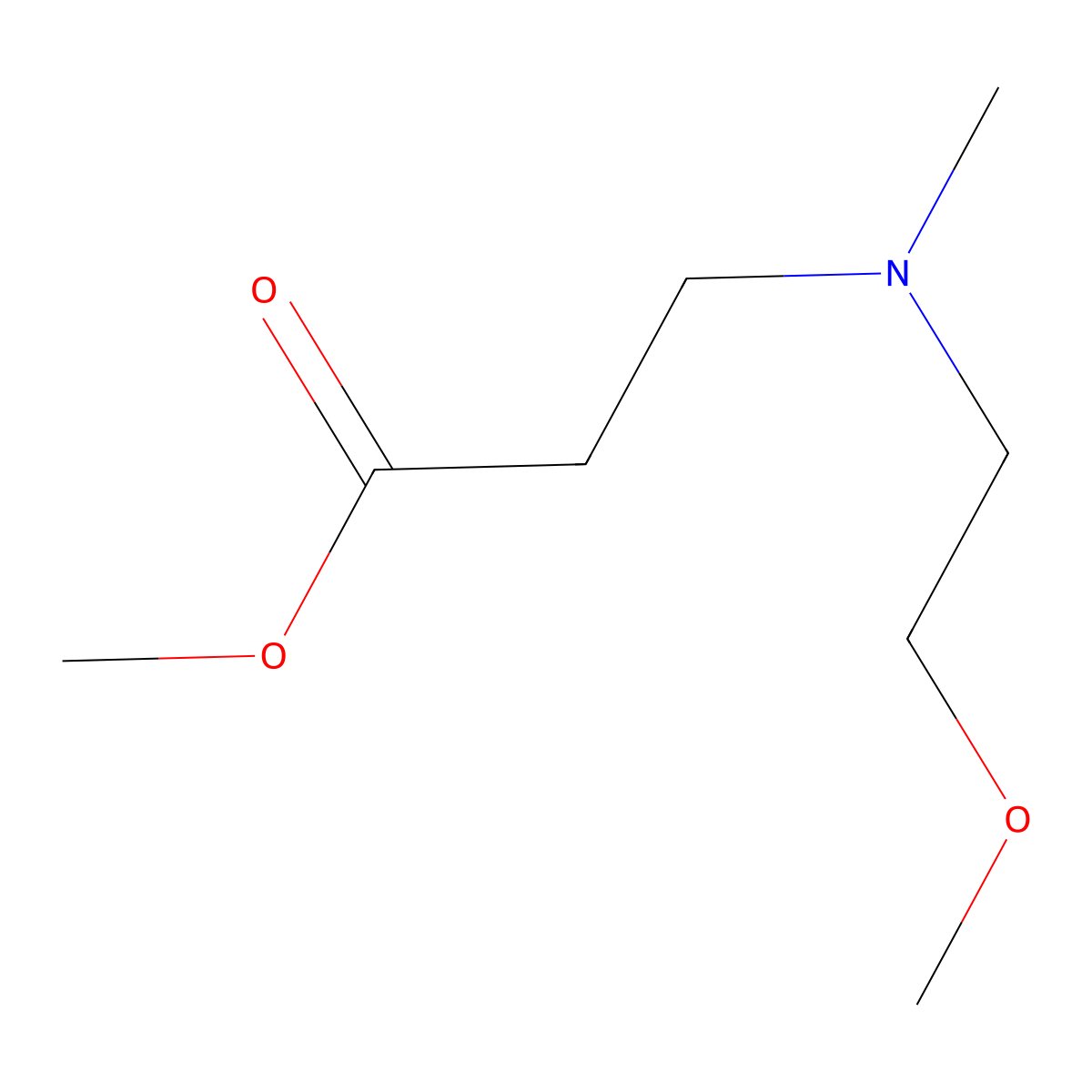 Methyl 3-[(2-methoxyethyl)(methyl)amino]propanoate molecular structure, CAS 1071401-15-4