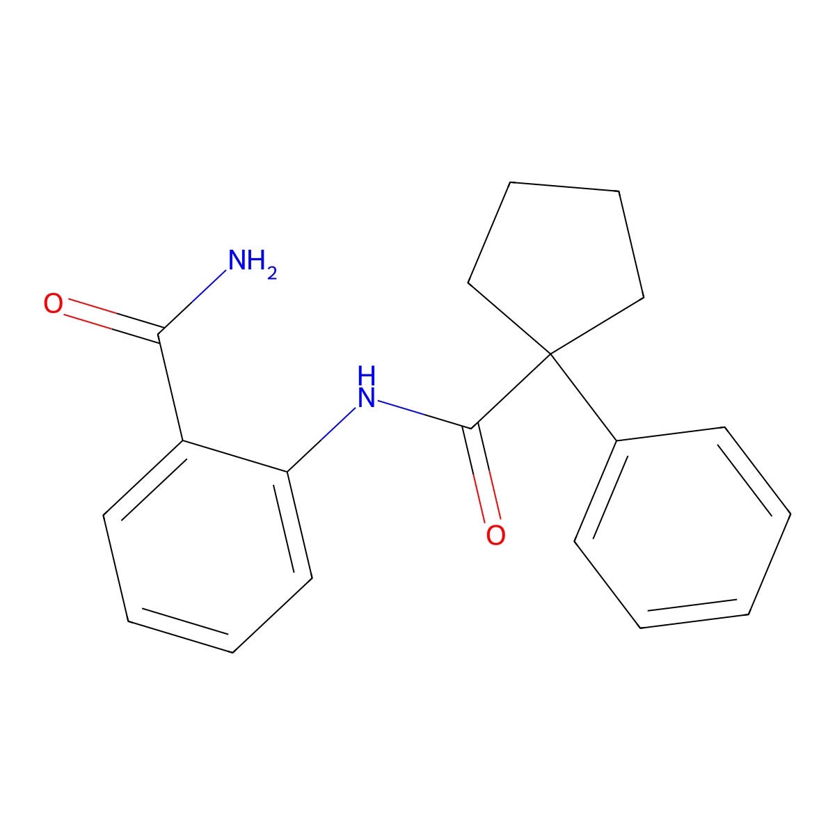 2-{[(1-Phenylcyclopentyl)carbonyl]amino}benzamide molecular structure, CAS 1071401-85-8