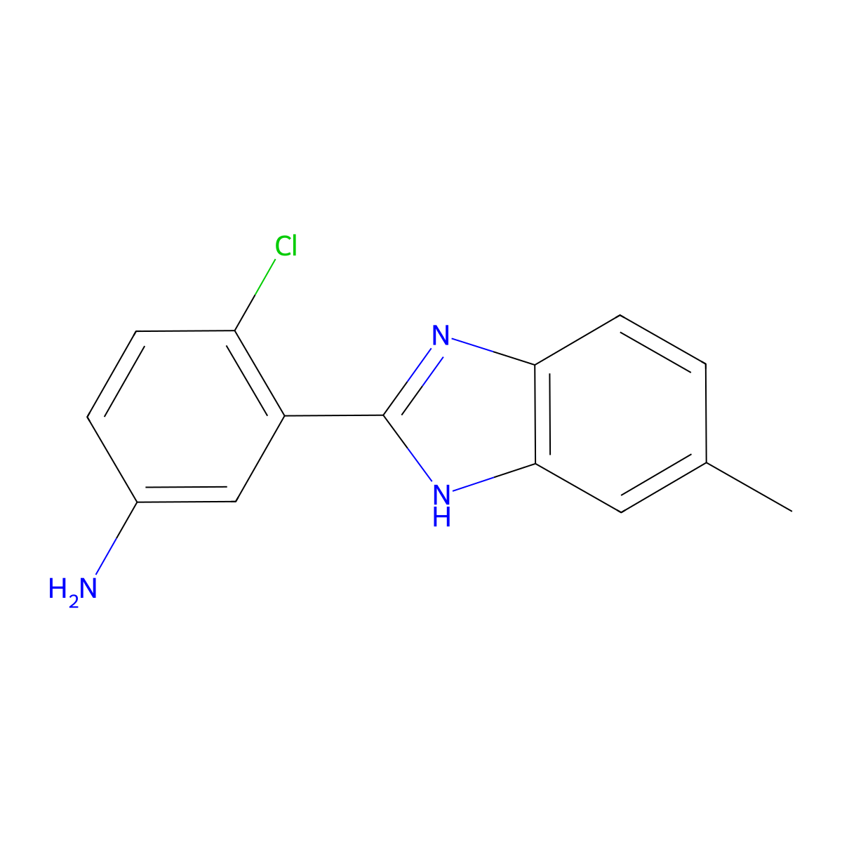 4-chloro-3-(5-methyl-1H-benzimidazol-2-yl)aniline molecular structure, CAS 1071404-45-9