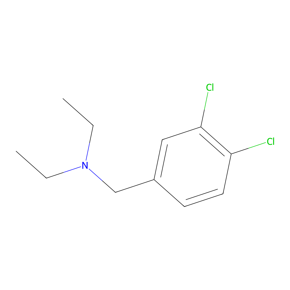 [(3,4-Dichlorophenyl)methyl]diethylamine molecular structure, CAS 1071404-94-8