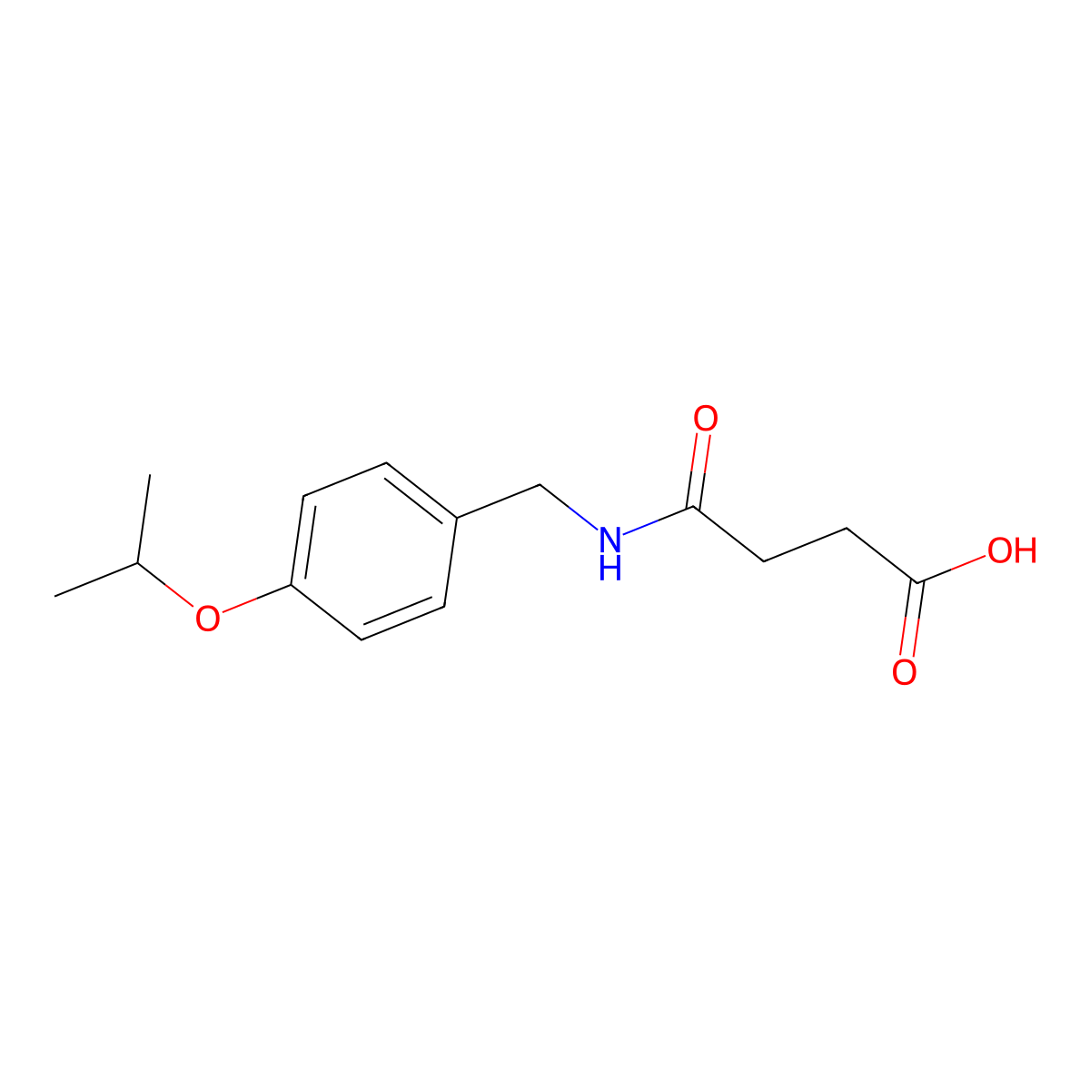 4-[(4-Isopropoxybenzyl)amino]-4-oxobutanoic acid molecular structure, CAS 1071409-63-6