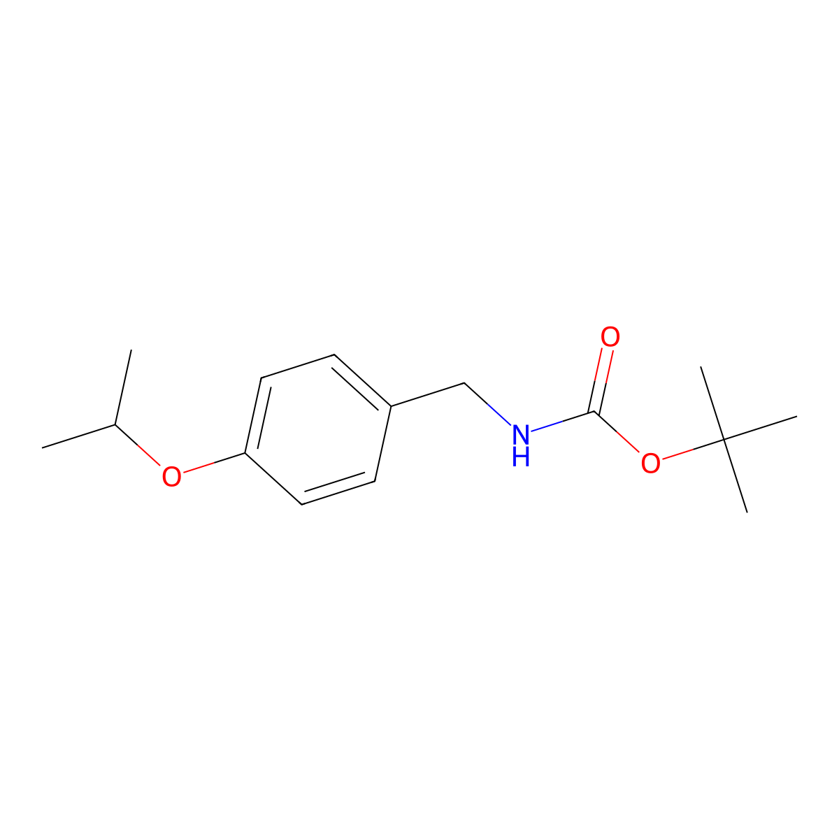 1,1-Dimethylethyl N-[[4-(1-methylethoxy)phenyl]methyl]carbamate molecular structure, CAS 1071411-17-0