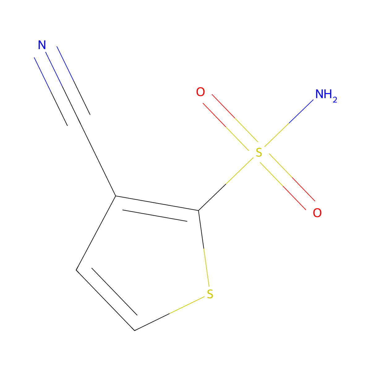 3-Cyanothiophene-2-sulfonamide molecular structure, CAS 107142-12-1