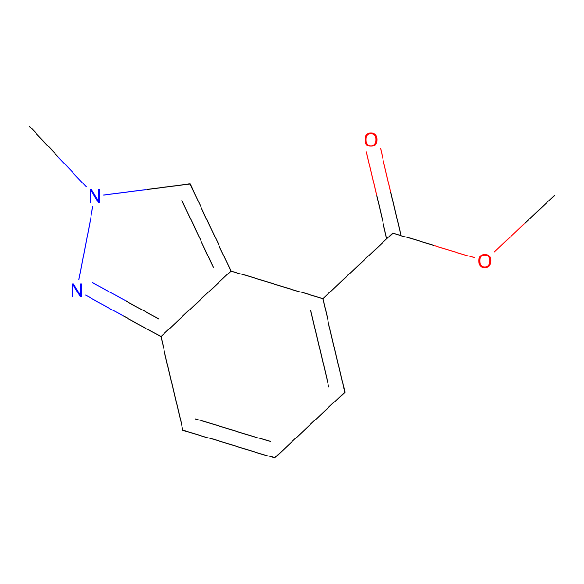 Methyl 2-methyl-2H-indazole-4-carboxylate molecular structure, CAS 1071428-43-7