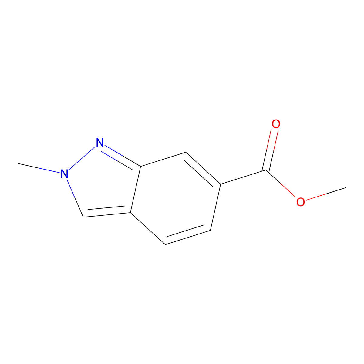 Methyl 2-methyl-2H-indazole-6-carboxylate molecular structure, CAS 1071433-01-6