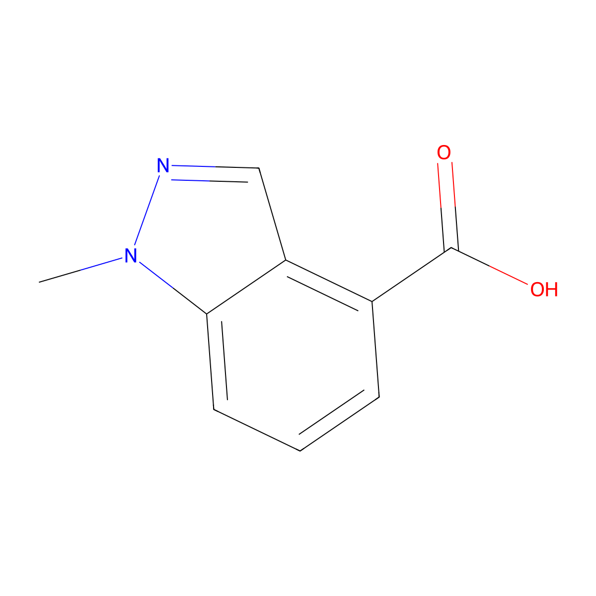 1-Methyl-1H-indazole-4-carboxylic acid molecular structure, CAS 1071433-05-0