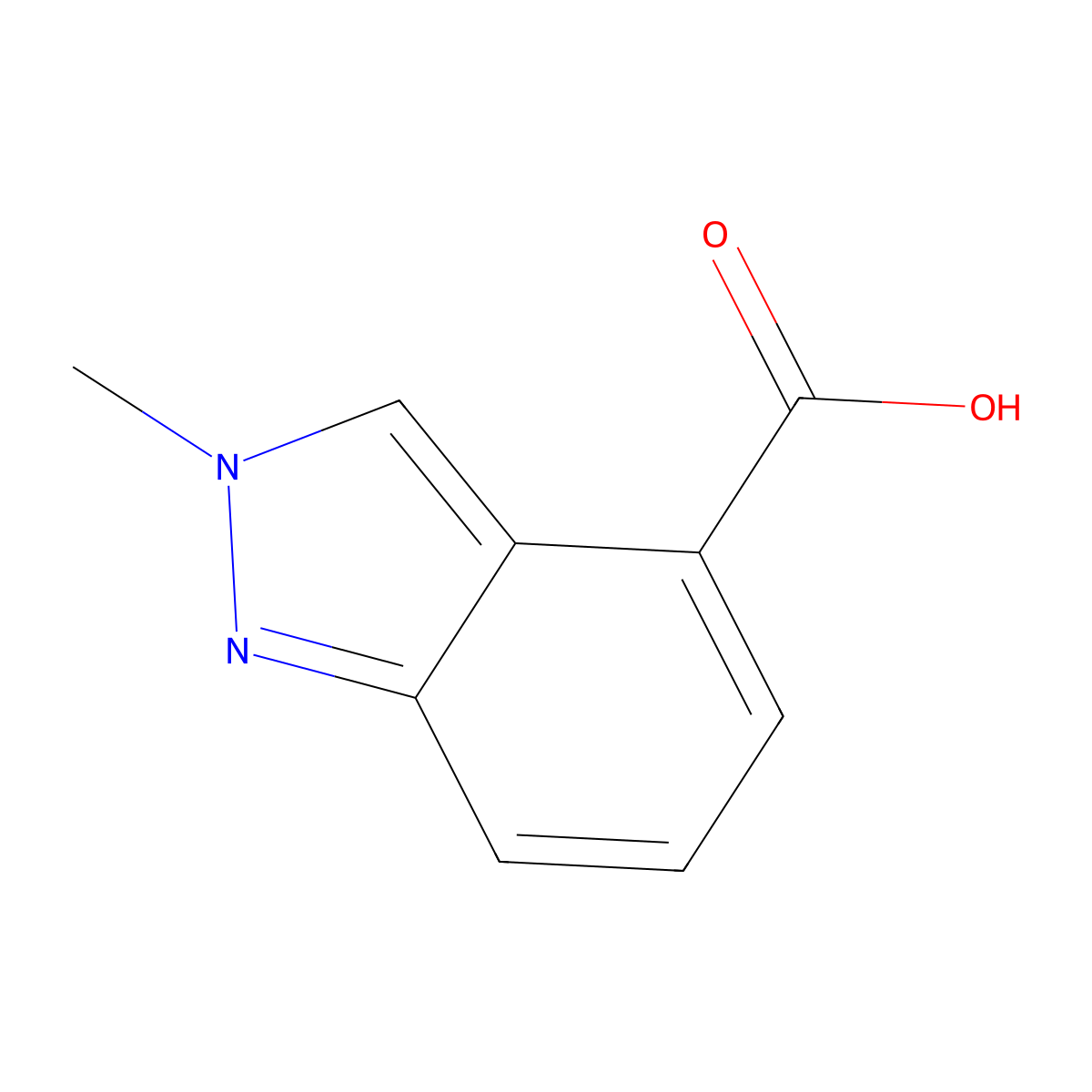 2-methyl-2H-indazole-4-carboxylic acid molecular structure, CAS 1071433-06-1